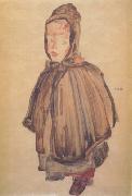 Egon Schiele Girl with Hood (mk12) oil painting picture wholesale